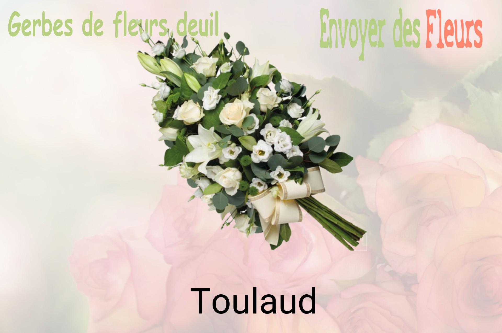 Gerbe de fleurs de deuil livrée à Toulaud